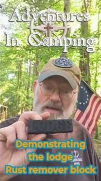 This DESTROYS rust on cast iron in seconds #bushcraft #camping #cooking