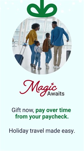 Wherever you’re going, get there with Purchasing Power Travel for the holidays. We make it easy to book flights, hotels, cruises, attractions and more, this holiday season. No credit check. No down payments. No hidden fees. Enjoy your trip now and pay over time from your paycheck. | Purchasing Power