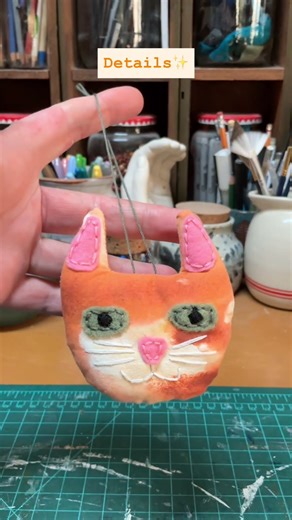 Making an Orange Cat Ornament! | Sewing | Embroidery