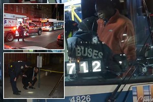 MTA bus passenger shot in the neck as bullet rips through windshield, misses driver