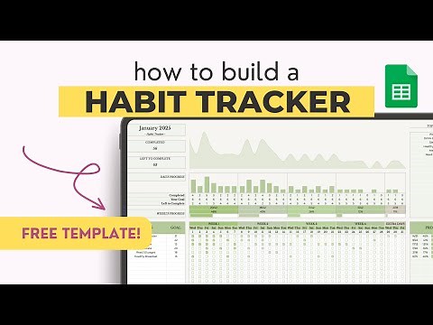 How to build a Habit Tracker in Google Sheets - Track Habits & Goals Spreadsheet Free Tutorial