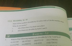 Mark all the numbers divisible by 10 with a tick (✔) in the num... | Filo