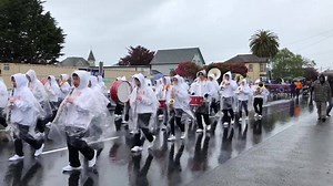 The Zane Middle School marching band at the Rhododendron Parade Saturday in Eureka. | Redwood News