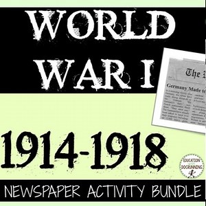World War 1 Project Newspaper Bundle