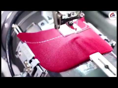 Cap visor curved sewing machine|how to make a perfect cap?Automatic cap visor sewing machine-curved