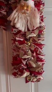 Santa Candy Cane Wreath - Etsy