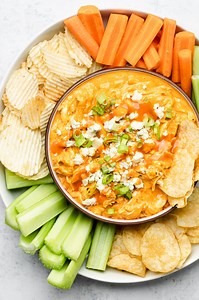 Buffalo Chicken Dip (No Cream Cheese)