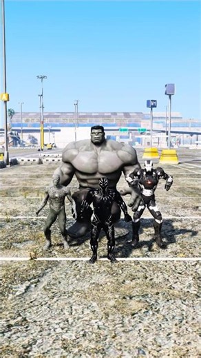 SPIDE-RMAN VS BLACK PANTHER SUPERHEROS BATTLE #shorts #gta #hulk