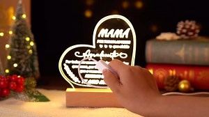 Petalsun Regalos para el Día de las Madres, Regalos para Mamá- Engraved Wooden Base Lamp- Mothers Day Gifts for Mom in Spanish, Regalo de Cumpleaños para Mujer
