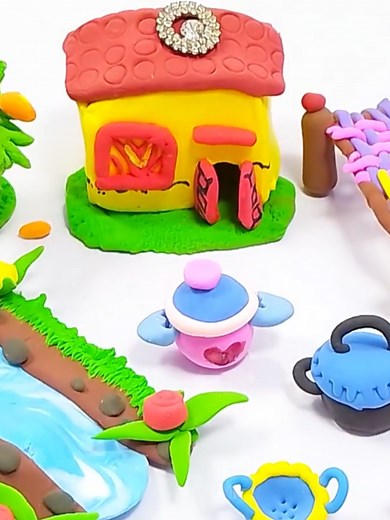 DIY Polymer Clay Miniature Village House Tutorial