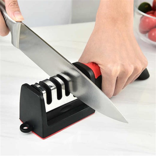 Professional 4 Stages Knife Sharpener Sharpening Tool Kit Manual Multi-Function Knife Stone Sharpener Kitchen Knife Accessories