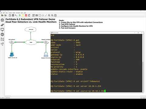 2. Configuring and Testing Link Health Monitor for Redundant VPN Connections on FortiGate 6.2