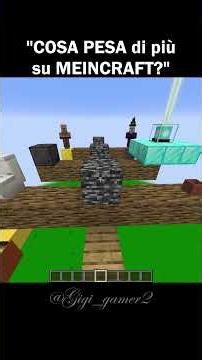 "COSA PESA di più su MEINCRAFT"...🥀💔 #minecraft