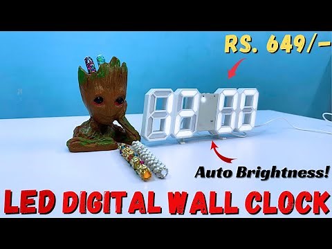 3D LED Digital Wall Clock for Home Quick Unboxing and First Look II Auto-Adjustable Brightness