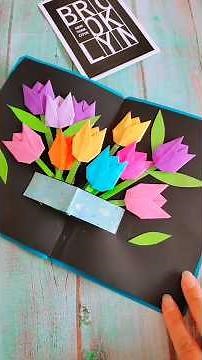 Paper Flower Pop-Up Book 🌸 | Easy Paper Craft Tutorial | Kamifold Craft