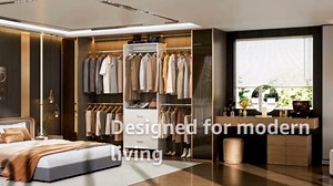 Aheaplus Closet System, Closet Organizer with 3 Wooden Drawers, Closet Organizer System, Walk-in Closet Wardrobe Clothes Rack with 4 Hanging Rods, Garment Rack, -4R, White
