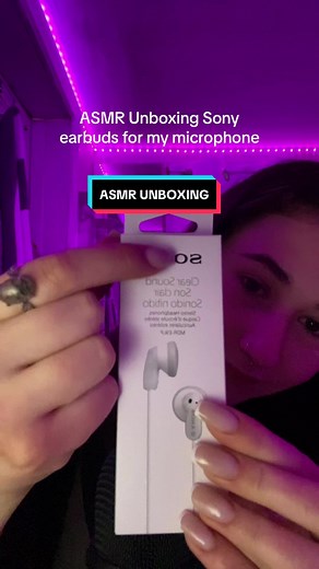 Slay $28 Sony earbuds that will hopefully be better for my ears than the rubber ones 🤞 #asmr #asmrunboxing #unboxing #tappingasmr #relaxingasmr #tinglyasmr #scratching