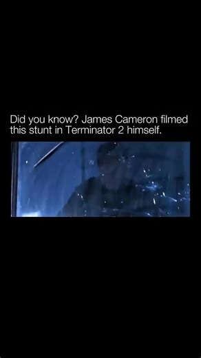 Explaining a Movie on Instagram: "For the freeway chase in Terminator 2, Cameron wanted a shot of a police helicopter diving under an overpass with the camera racing right behind it. The stunt was so risky that the regular operators refused to do it, even with veteran pilot Chuck Tamburro at the controls and only a few feet of clearance above and below the rotor. So Cameron climbed into the insert car himself, operating the camera as they followed the chopper through the gap at high speed. In a 