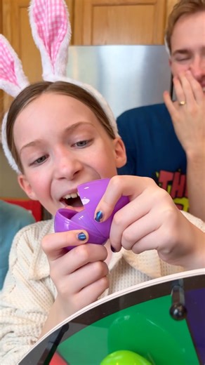 337K views · 7.1K reactions | The Wheel of Easter Eggs  Dad and kids play funny family Easter party game where they spin a wheel with Easter eggs on it. Each egg has a fun prize and the golden egg has a special prize. This video was produced by Aaron & Jess, Network Media, and Benson Bros. | Aaron & Jess | Facebook