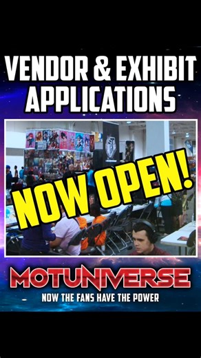 MOTUNIVERSE on Instagram: "The wait is OVER! The Exhibitor Interest Form is officially OPEN! Link in the bio: Exhibitors and Vendors can now fill out the interest form for an vendor table / booth on our website https://motuniversecon.com/exhibitors if selected an official application form will be sent out with full pricing information and other details exhibitors need to know. Be sure to book now as tables / booths are sure to go quickly, and you don't want to miss out on early bird pricing unti