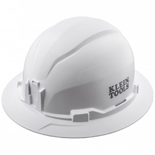 Hard Hat, Non-Vented, Full Brim Style, White - 60400 | Klein Tools