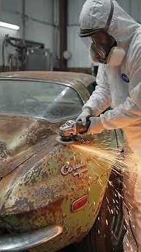 Classic Split-Window Corvette C2 Complete Restoration | Satisfying Deep Clean & Paint