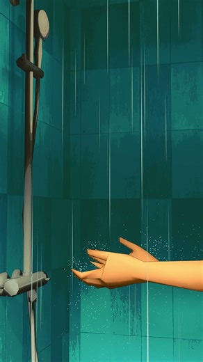 Shower #blender #lowpoly3d #animation #animestyle #stylized3d