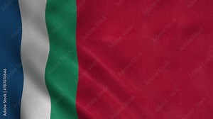 South Moluccas flag waving animation, perfect looping, 4K video background, official colors