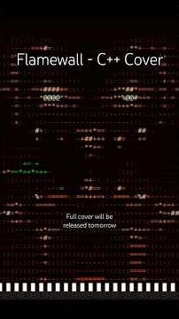 final preview of the c++ flamewall cover, see you tomorrow 🫶 #shorts #cpp #geometrydash