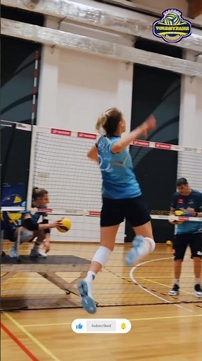 POWERFUL Outside Hitter Block and Attack Skills? 😮 ✅ #volleyballgame