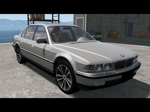 BeamNG.drive - BMW 750iL E38 1999 - Car Show Test Drive Crash . 4K 60fps.
