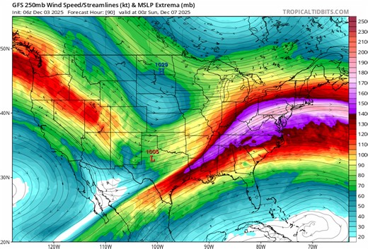 What do all the pretty colors mean? It means the jet stream stays active for the next week. This graphic shows winds at 30,000 feet, which is where weather really begins! Stay tuned over the next week, as forecast can change quickly in this type of pattern, especially this time of year. I'm keeping the app and site updated! | Meteorologist Mark Baldwin