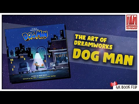 The Art of DreamWorks Dog Man Movie Book Flip Through