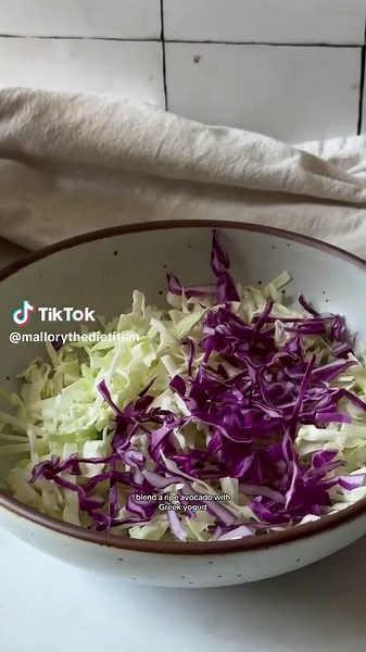 Creamy Avocado Coleslaw for Shrimp & Fish Tacos