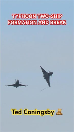 FLIGHT LEADER & WINGMAN FORMATION AND BREAK TO LAND • COOL TYPHOONS #eurofighter #fighterjet