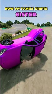 HOW MY FAMILY DRIFTS ! BEAMNG #beamng #beamngdrive #carcrash #crash #cars #shorts #simulation