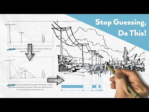 How to Draw Repeating Elements in Perfect PERSPECTIVE (Without a Ruler!)