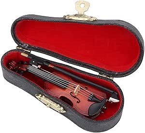 Dollhouse Miniature Violin, Violin Model with Box Dollhouse Violin, 1:12 Miniature Instrument for Dollhouse Kids