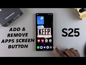How To Show / Hide Apps Screen Button From Home Screen On Samsung Galaxy S25 / S25 Ultra