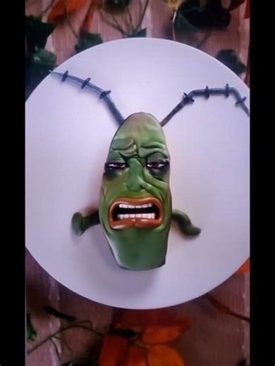 Cursed plankton on plate uuggghhh #plankton #memes #shorts