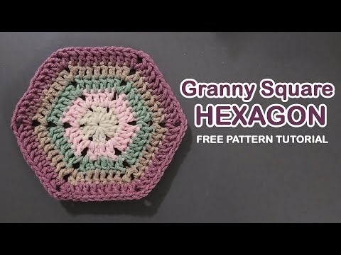 How To Crochet Hexagon Granny Square - Easy Step by Step Tutorial For Beginners!
