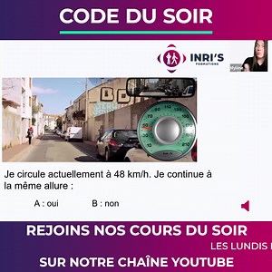 Un coup de pouce pour t’aider aux révisions du code de la route ça te dit ?  Retrouve nous ici  https://youtube.com/@INRISFORMATIONS  #permis #codedelaroute | INRI'S Formations | Facebook