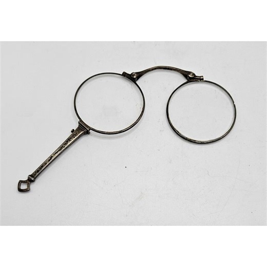 ANTIQUE EYEGLASSES LORGNETTE Sterling Folding Ornate Handle Wire Rim Edwardian Glasses Collectible Memorabilia - Etsy