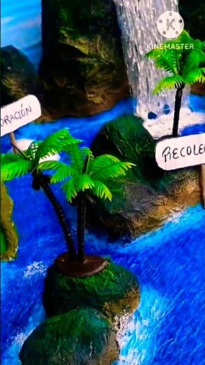 Maqueta del ciclo del agua #maqueta #dioramas #maquetasescolares #maquetacion #ciclodelagua