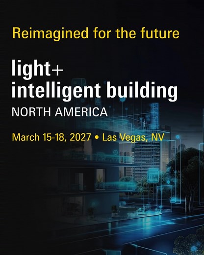 A new destination for the lighting and building technology community is here.  Light + Intelligent Building North America is reimagined for the future. It brings forward the most valued elements of LightFair and combines innovation, design, and technology in an inspiring environment made for discovery and connection. Powered by Messe Frankfurt and supported by IES and IALD, the future of our industry comes to light March 15–18, 2027. | Light + Intelligent Building North America | Facebook
