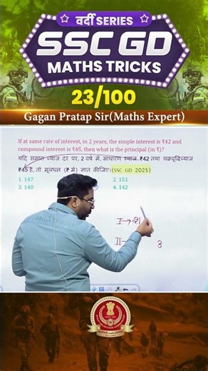 23) SSC GD 2026 Maths Tricks वर्दी Series 🔥 Gagan Pratap Sir #ssc #gd