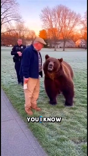 At first, even the officer thought it was dangerous… Turns out, they’ve known each other for years. 🐻❤️ Imagined with AI – Amazing Stories US Follow Amazing Stories US for more gentle, unexpected moments. #AmazingStoriesUS #WholesomeMoments #UnexpectedFriends #Kindness | Amazing Stories US