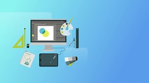 Download The designer draws on a graphics tablet. Working with interactive pen display. Drawing on a graphics tablet. closeup. Wallpaper production. for free