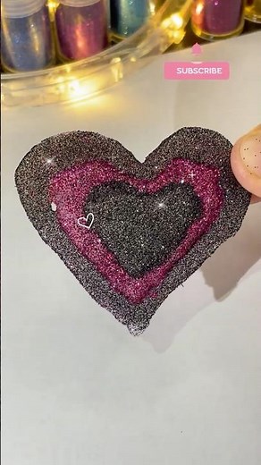 Satisfying Black🖤 Pink💖 Glitter Heart Peel ✨