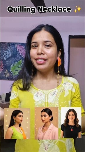 Elegant Handmade Necklace Jewellery ✨ | Stylish & Trendy Design #ytshorts #quillingjewellery
